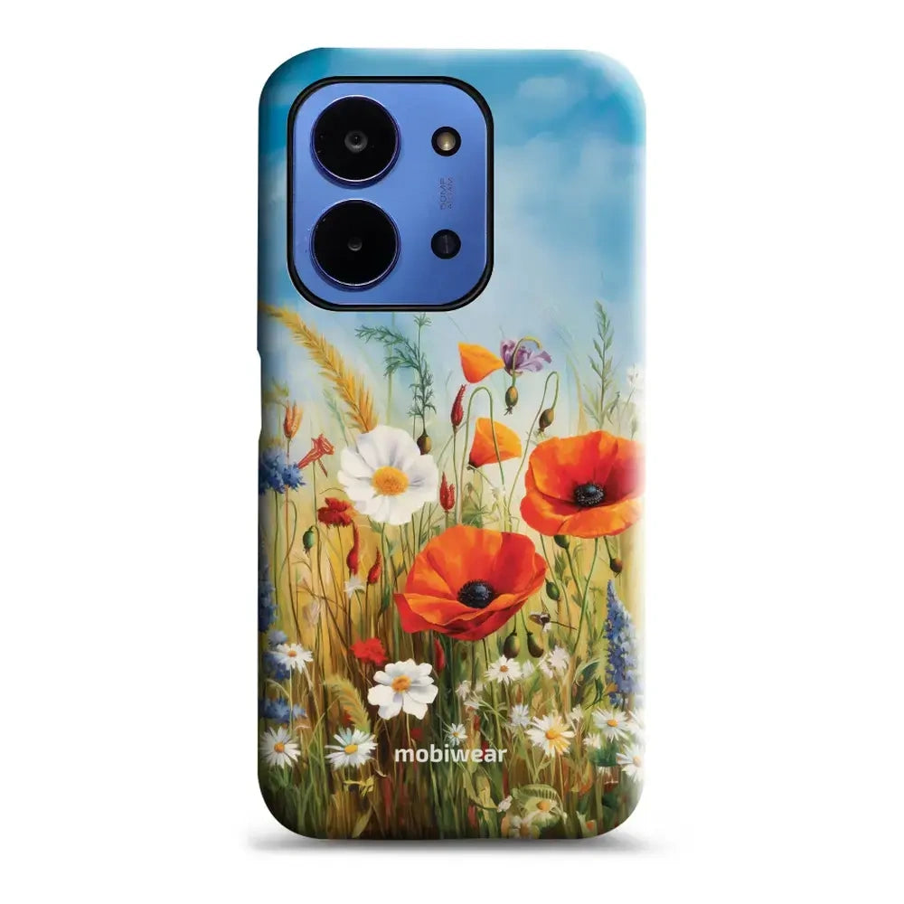 Handyhülle für Xiaomi Redmi 15C 4G, Mobiwear Elite Pro, Wiesenblumen