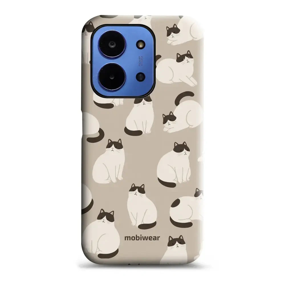 Handyhülle für Xiaomi Redmi 15C 4G, Mobiwear Elite Pro, Kaffe Miau