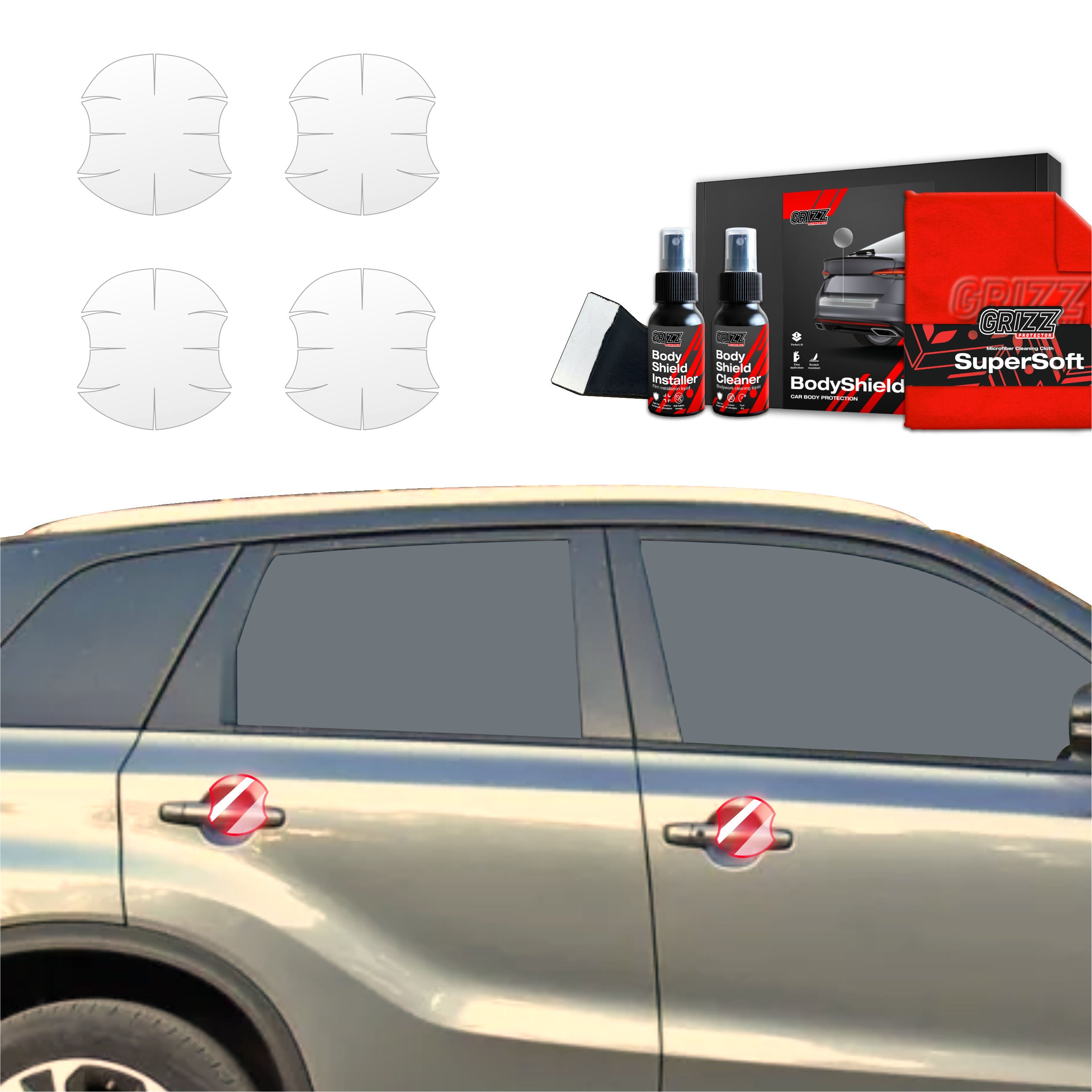 4in1 Schutzfolie Grizz Protector für Türgriffmulden - Suzuki Vitara Facelift (2024-2026)