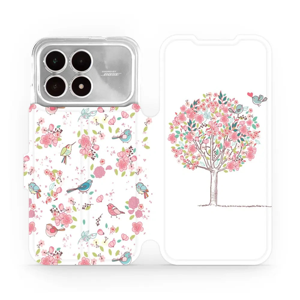 Handyhülle mit klappe für Xiaomi POCO F8 Pro, Mobiwear Book, Rosa Hain