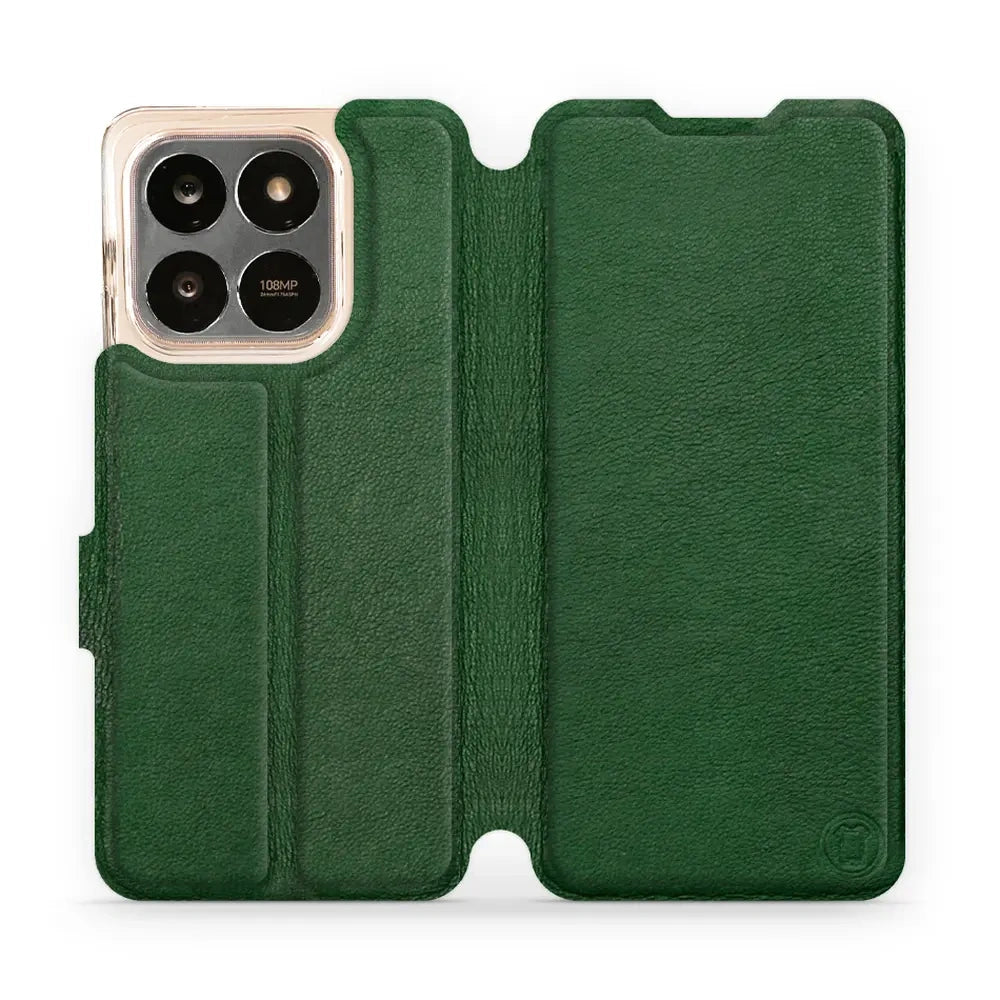 Echtleder Handyhülle für Honor X7d 4G/5G / Honor 400 Smart 4G/5G, Mobiwear Leather, Grün