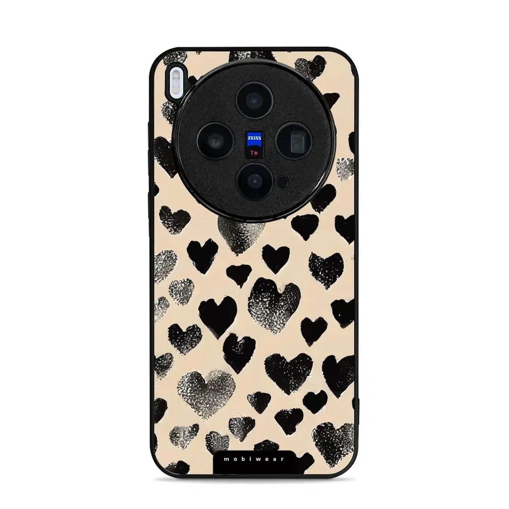 Handyhülle für Vivo X300, Mobiwear Glossy Case, Beige Liebe