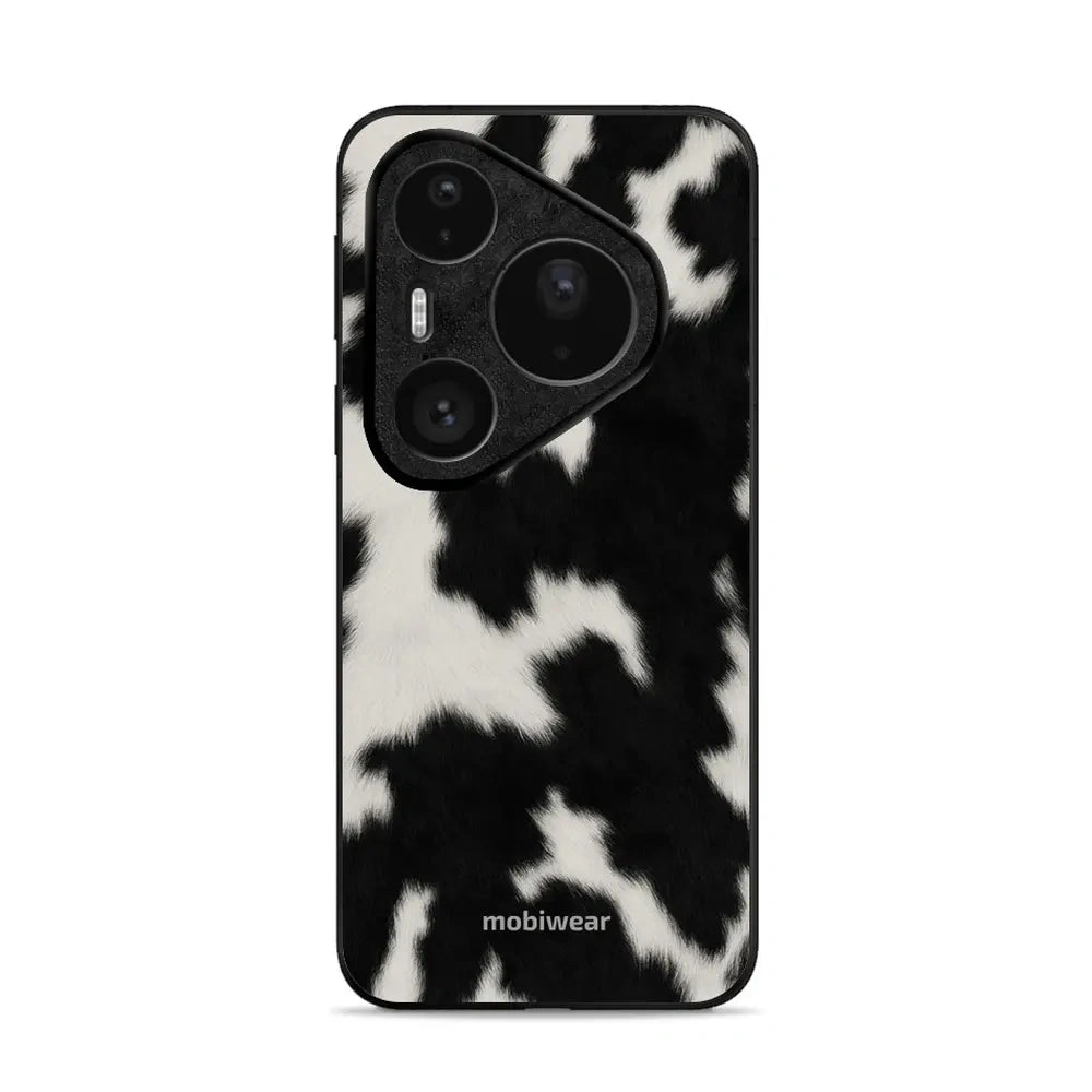 Handyhülle für Huawei Pura 80 Pro / Huawei Pura 80 Pro Plus, Mobiwear Glossy Case, Kuhfell-Optik