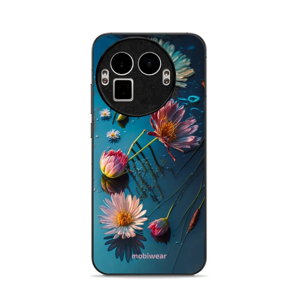 Handyhülle für Realme GT 8 Pro, Mobiwear Glossy Case, Blau-Blumig