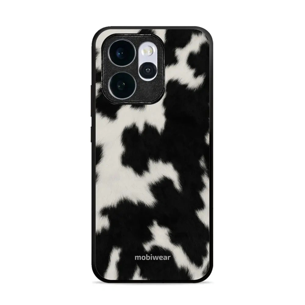Handyhülle für Oppo Reno 15, Mobiwear Glossy Case, Kuhfell-Optik