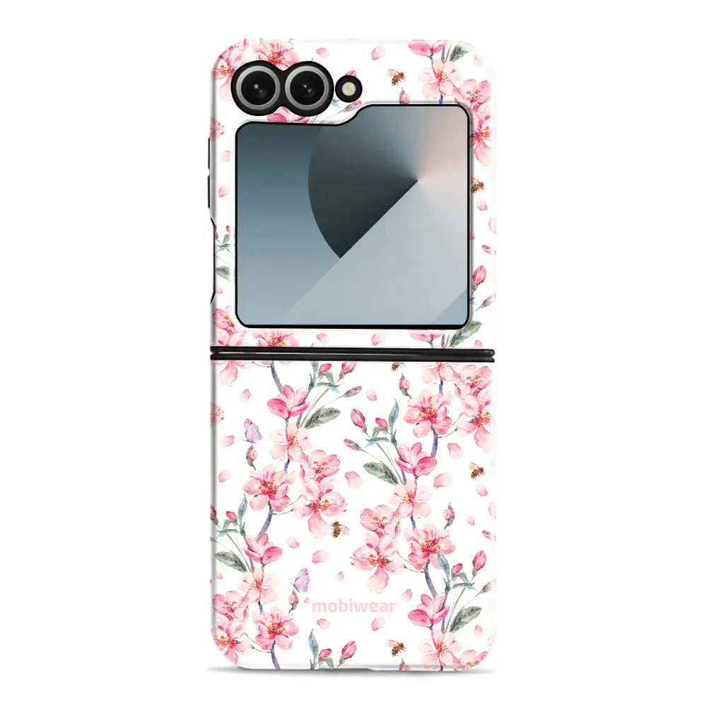 Handyhülle für Galaxy Z Flip7 FE / 6, Mobiwear Elite Pro, Japanischer Blumenstrauß