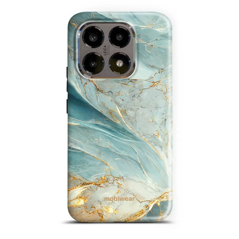 Handyhülle für Xiaomi 15T, Mobiwear Elite Pro, Adern des Azur