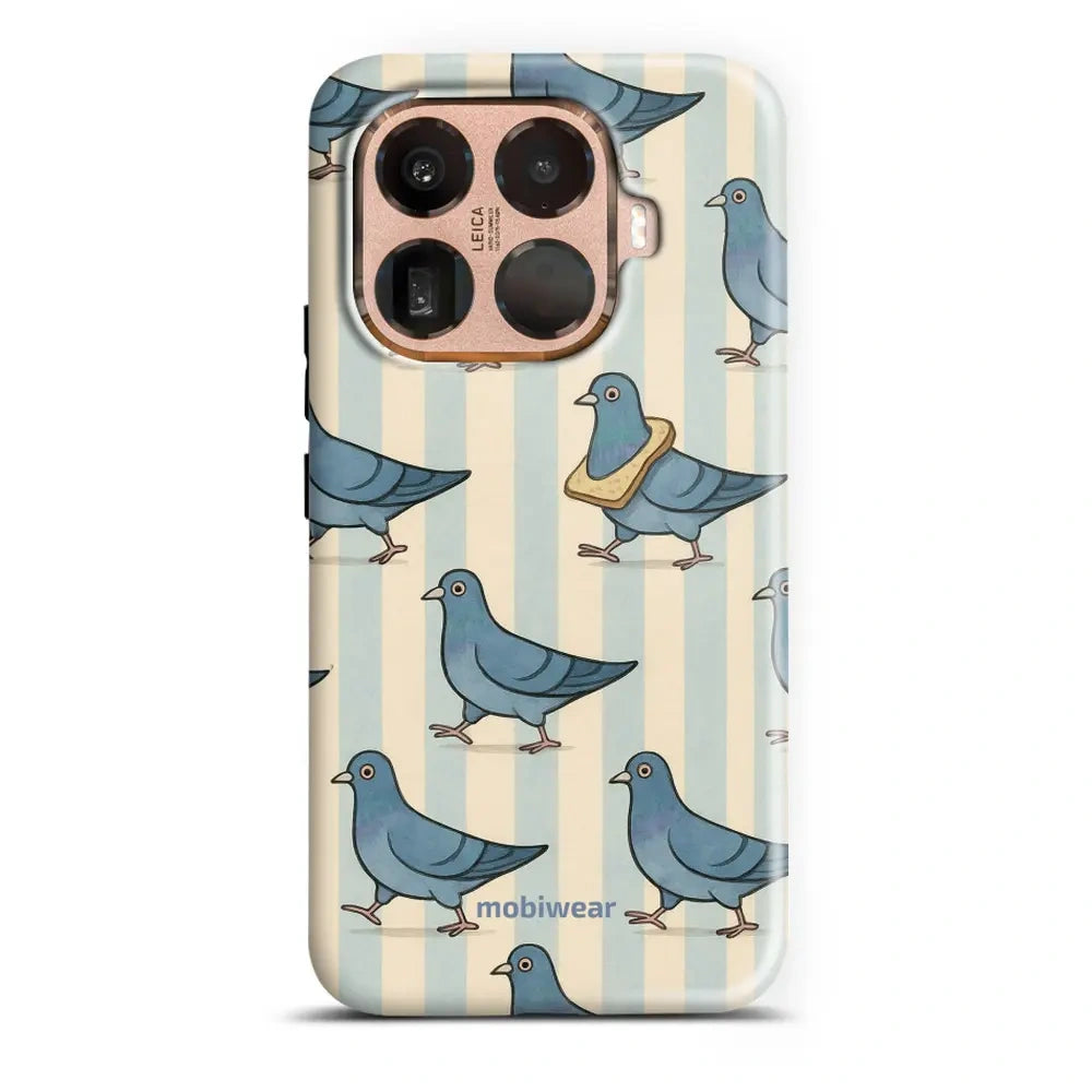 Handyhülle für Xiaomi 15T Pro, Mobiwear Elite Pro, Blaue Tauben