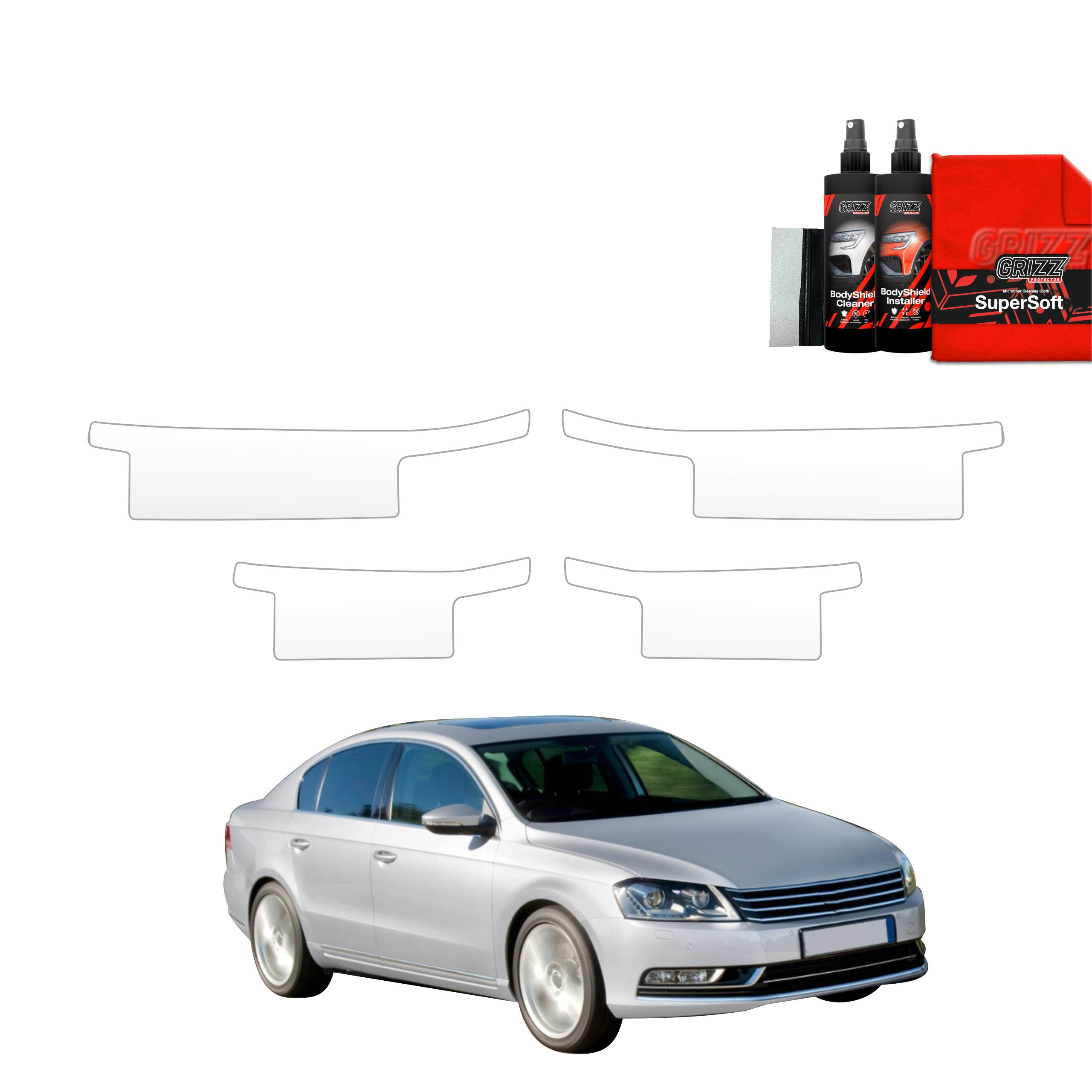 4in1 Schutzfolie Grizz Protector für Schweller - Volkswagen Passat B7 Sedan (2010-2014)