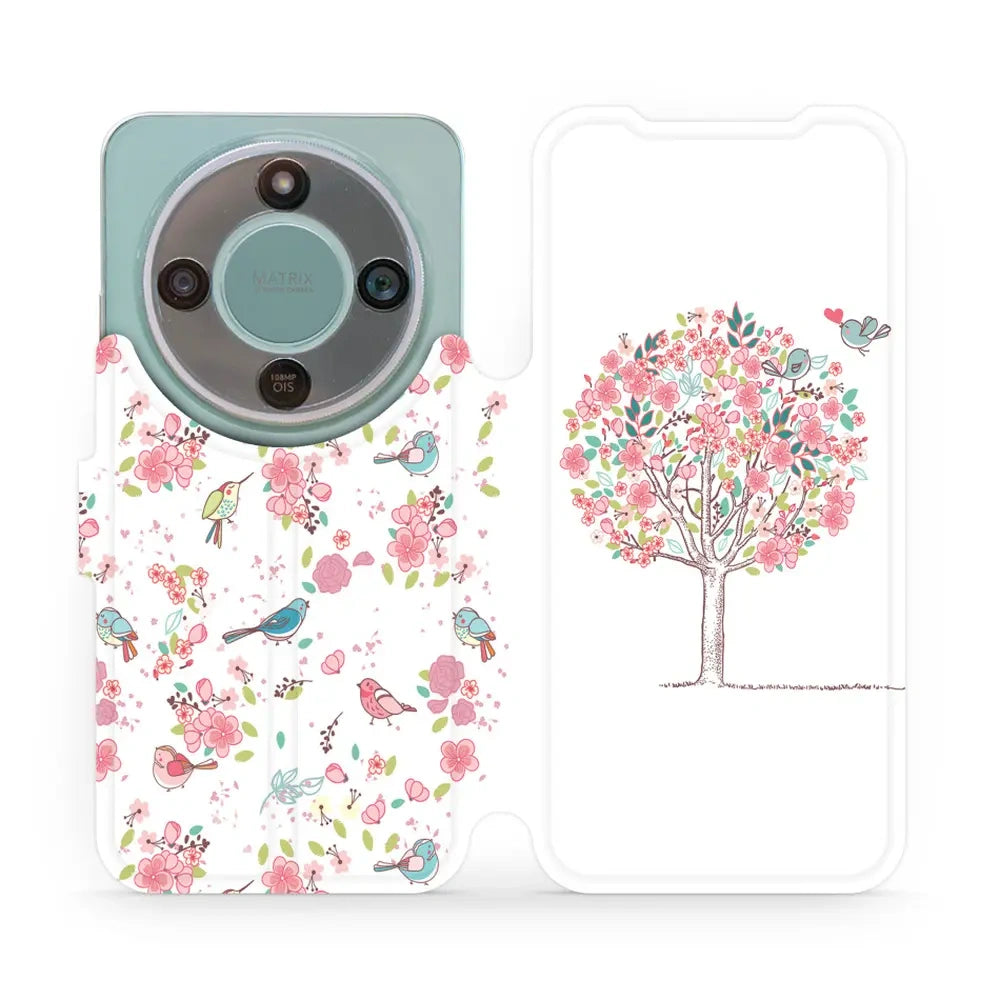 Handyhülle mit klappe für Honor Magic8 Lite, Mobiwear Book, Rosa Hain