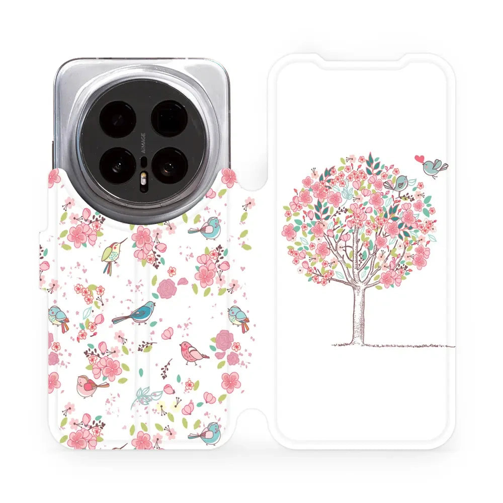 Handyhülle mit klappe für Honor Magic8 Pro, Mobiwear Book, Rosa Hain