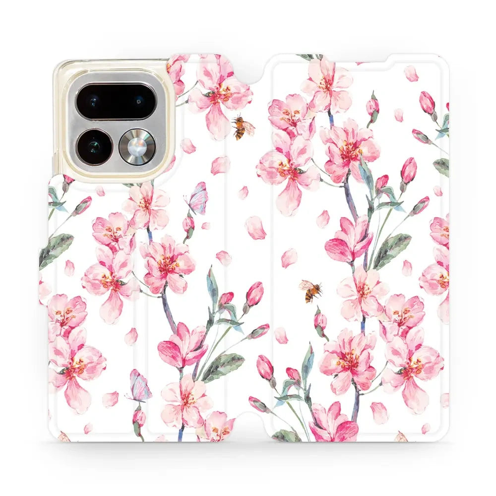 Handyhülle mit klappe für Realme 16 Pro Plus 5G, Mobiwear Book, Rosa Frühling