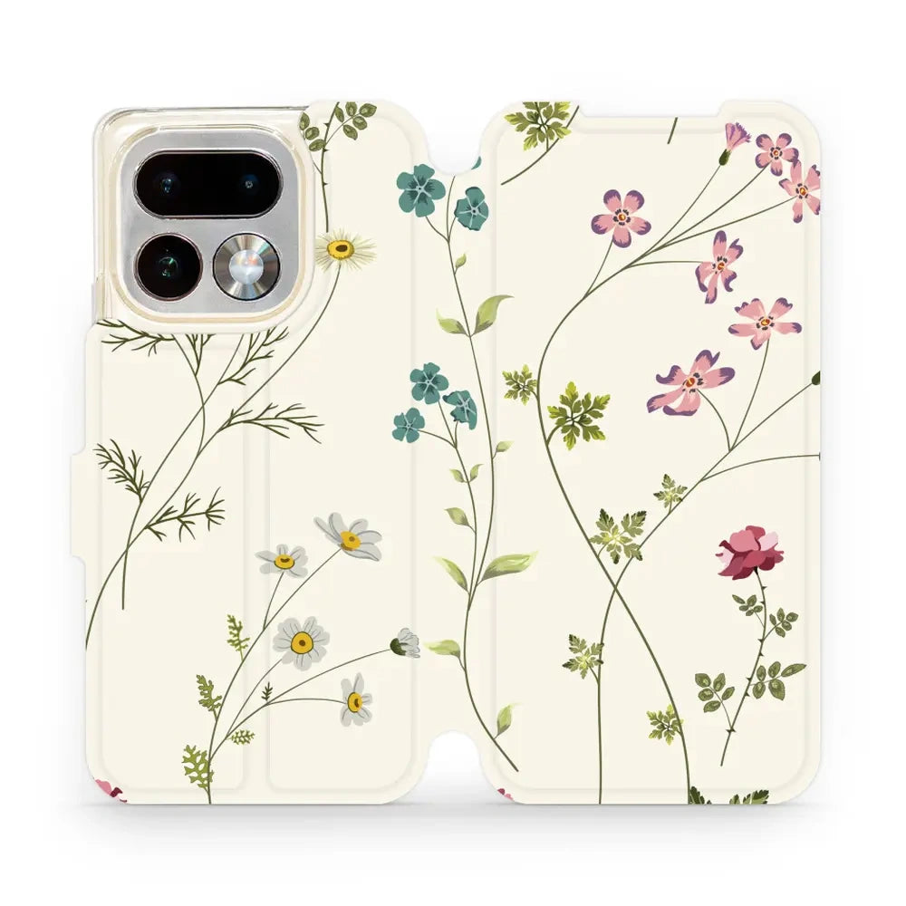 Handyhülle mit klappe für Realme 16 Pro 5G, Mobiwear Book, Feldblumen