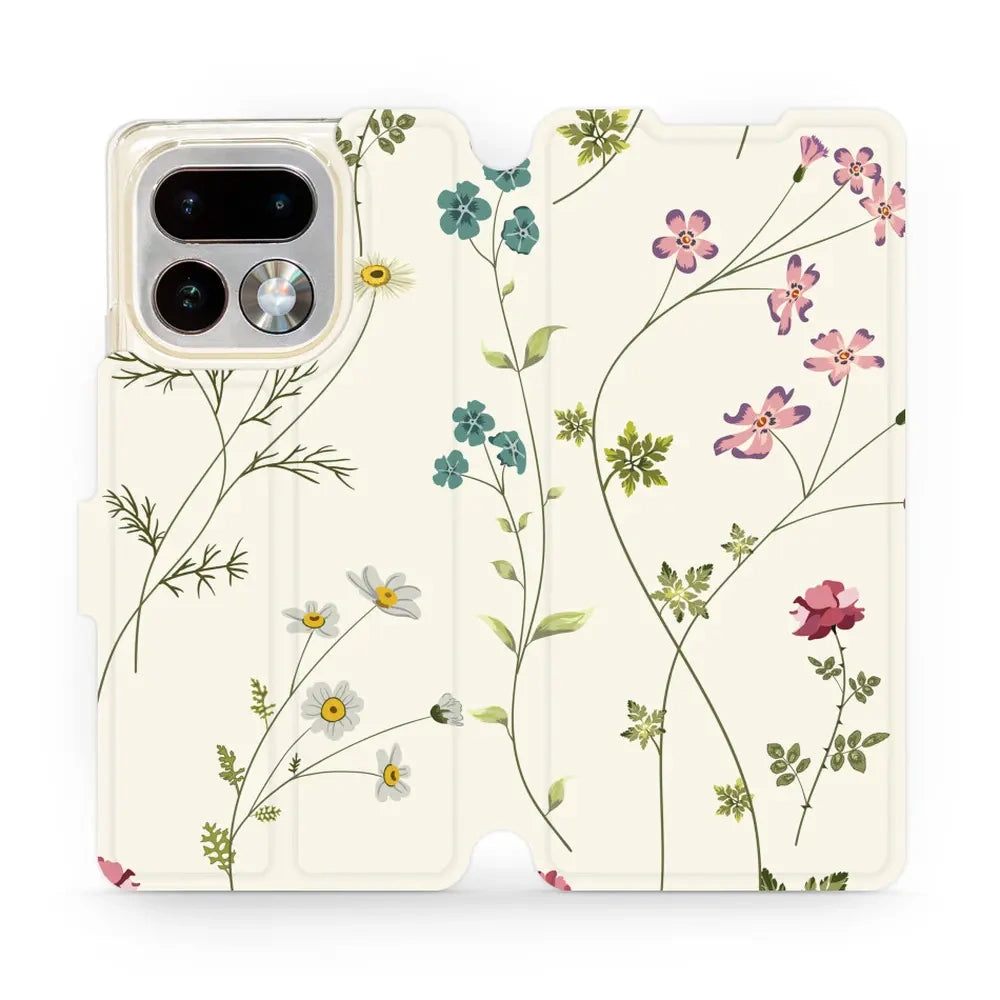 Handyhülle mit klappe für Realme 16 Pro Plus 5G, Mobiwear Book, Feldblumen