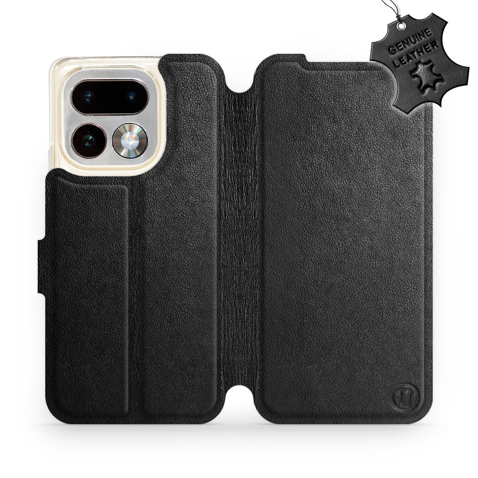 Echtleder Handyhülle für Realme 16 Pro 5G, Mobiwear Leather, Schwarz