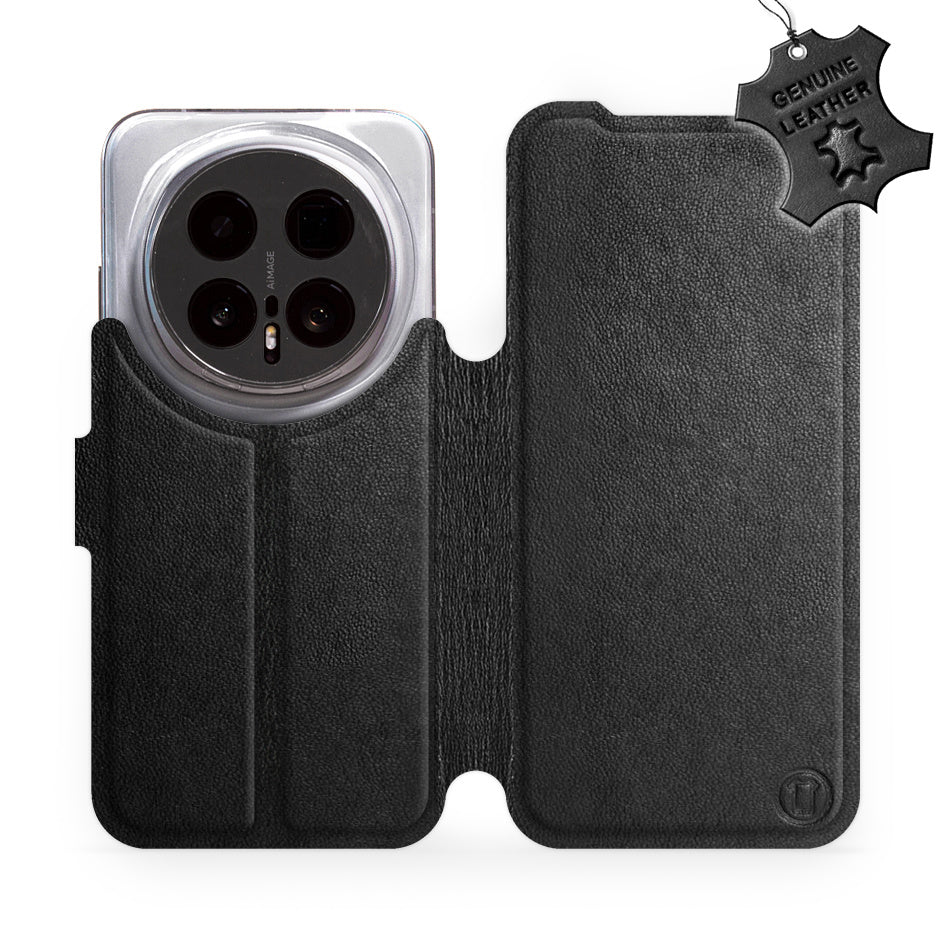 Echtleder Handyhülle für Honor Magic8 Pro, Mobiwear Leather, Schwarz