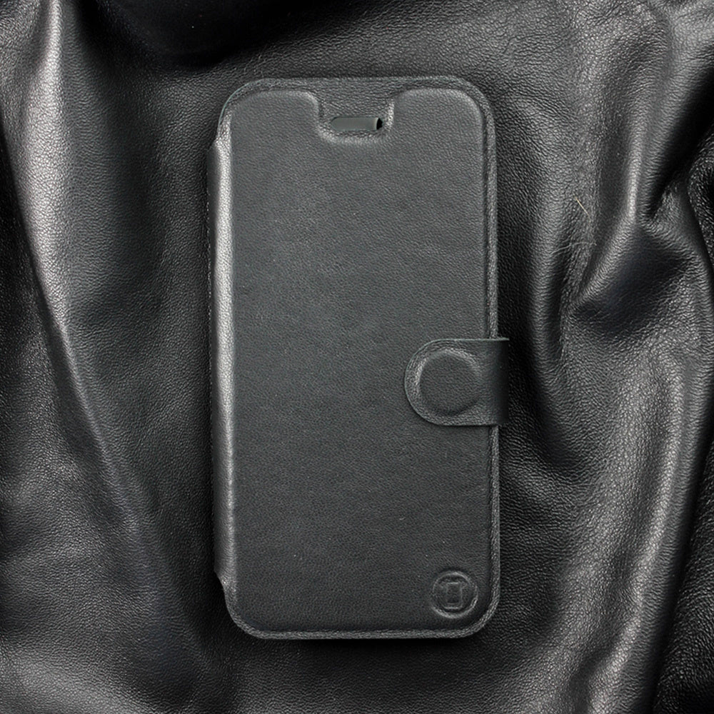Echtleder Handyhülle für Honor Magic8 Pro, Mobiwear Leather, Schwarz