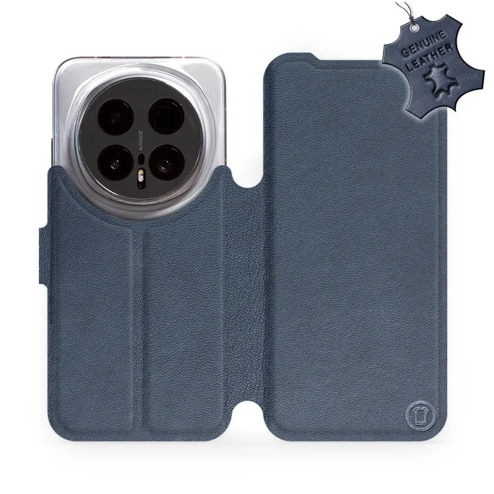 Echtleder Handyhülle für Honor Magic8 Pro, Mobiwear Leather, Dunkelblau