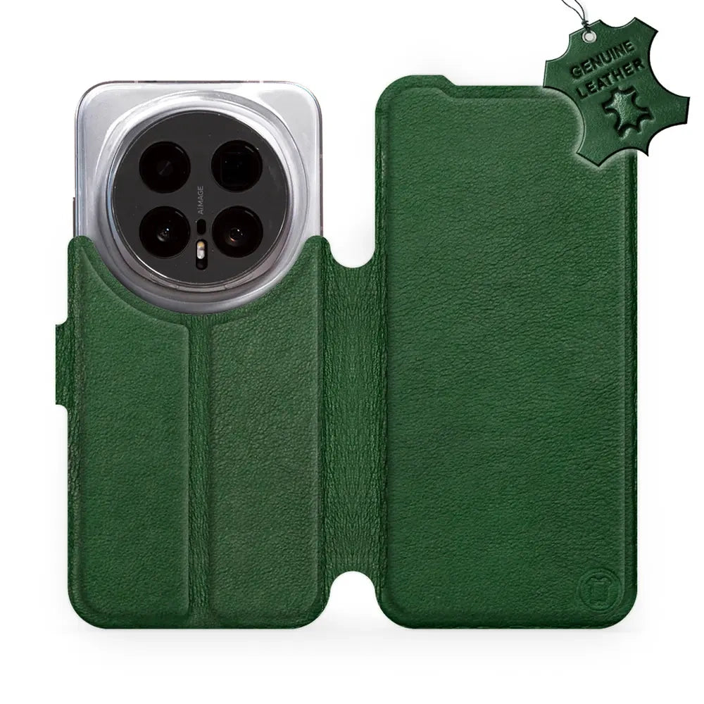 Echtleder Handyhülle für Honor Magic8 Pro, Mobiwear Leather, Grün