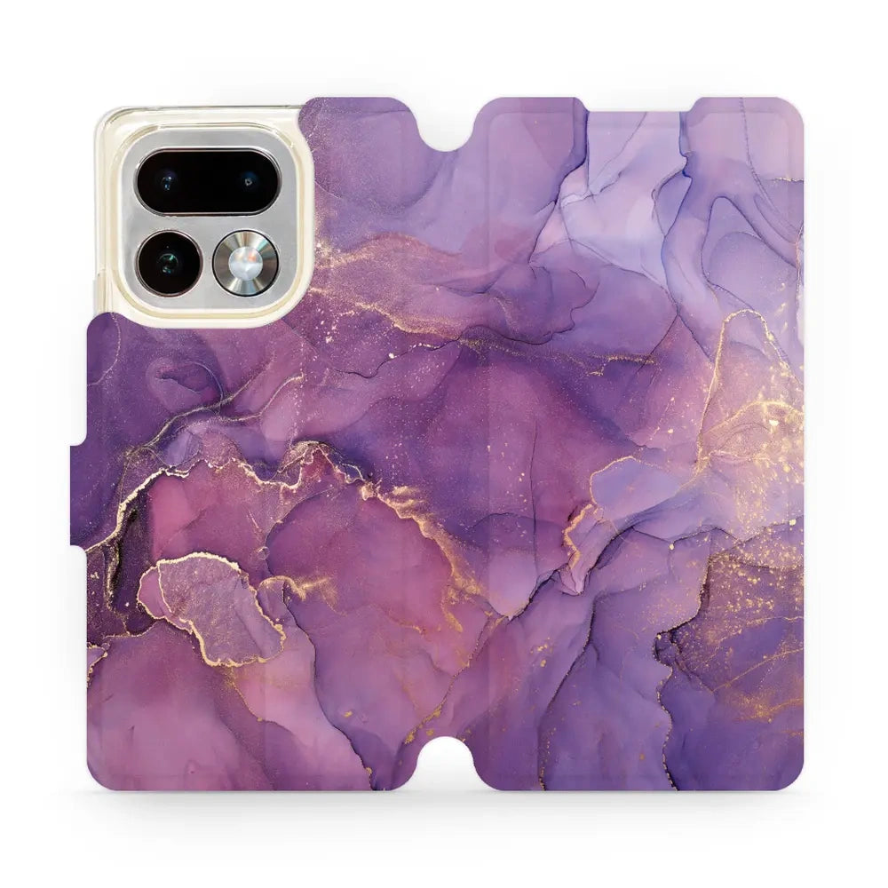 Handyhülle mit klappe für Realme 16 Pro Plus 5G, Mobiwear Book, Violett