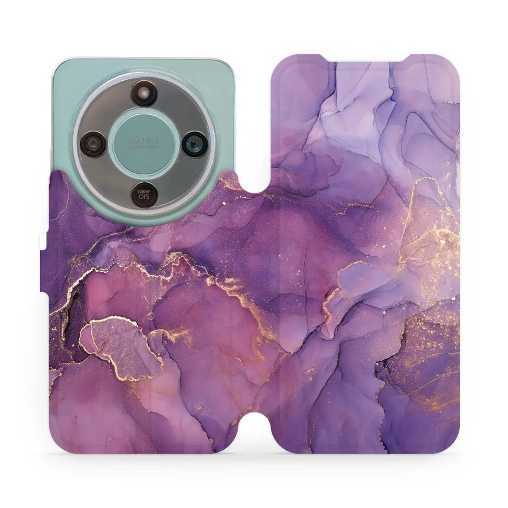 Handyhülle mit klappe für Honor Magic8 Lite, Mobiwear Book, Violett