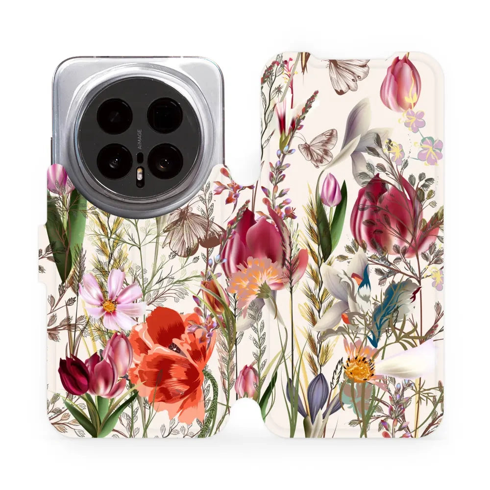 Handyhülle mit klappe für Honor Magic8 Pro, Mobiwear Book, Blumenstrauß
