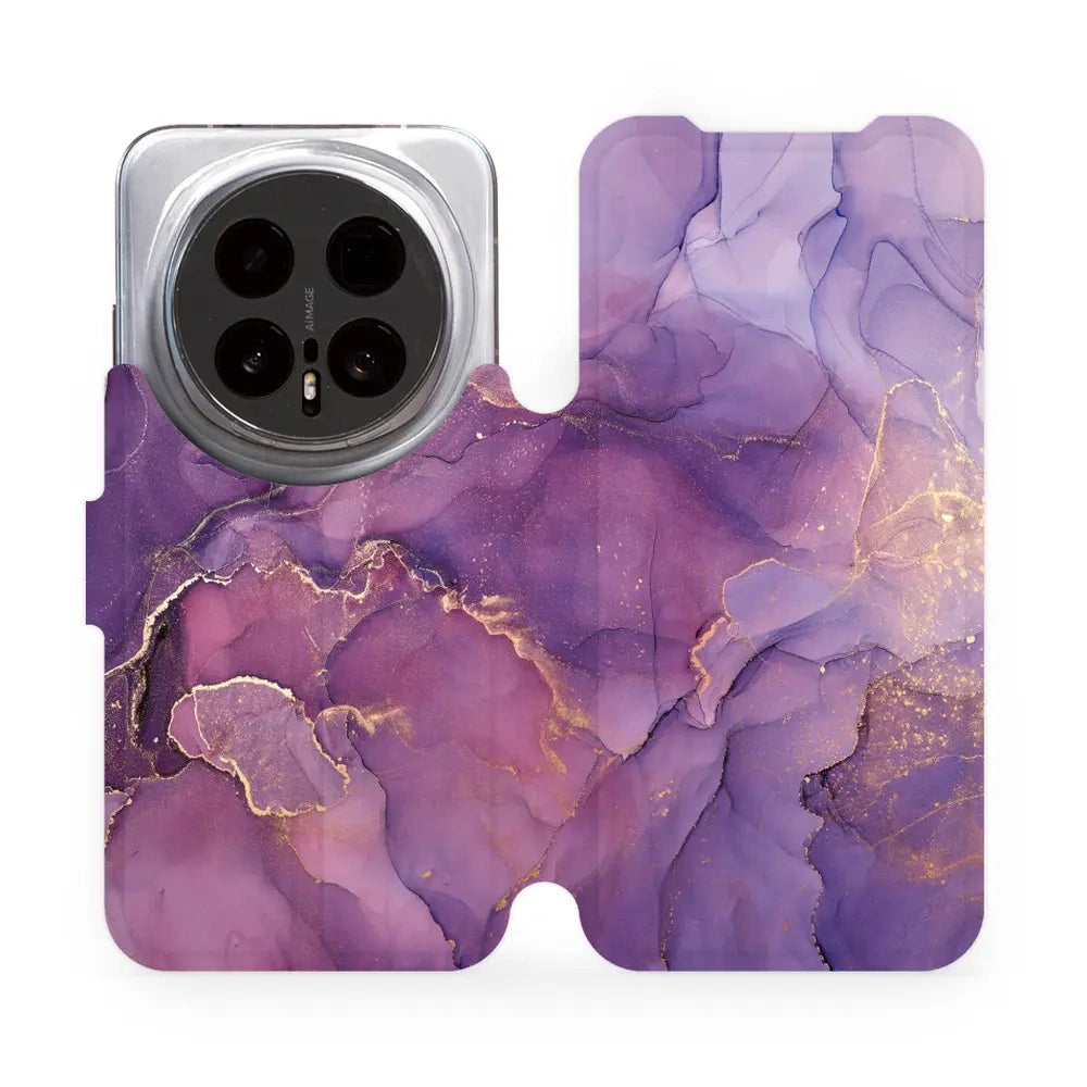 Handyhülle mit klappe für Honor Magic8 Pro, Mobiwear Book, Violett