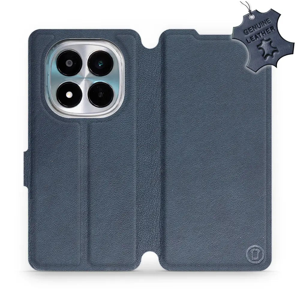 Echtleder Handyhülle für Xiaomi POCO M8 Pro 5G, Mobiwear Leather, Dunkelblau
