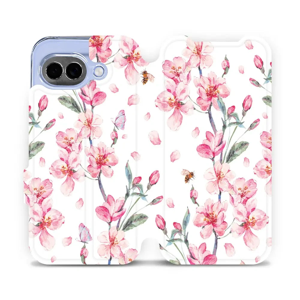 Handyhülle mit klappe für Google Pixel 10a, Mobiwear Book, Rosa Frühling