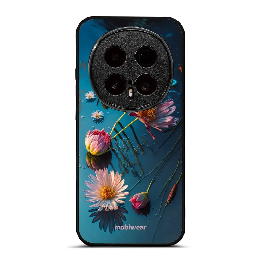 Handyhülle für Honor Magic8 Pro, Mobiwear Glossy Case, Blau-Blumig