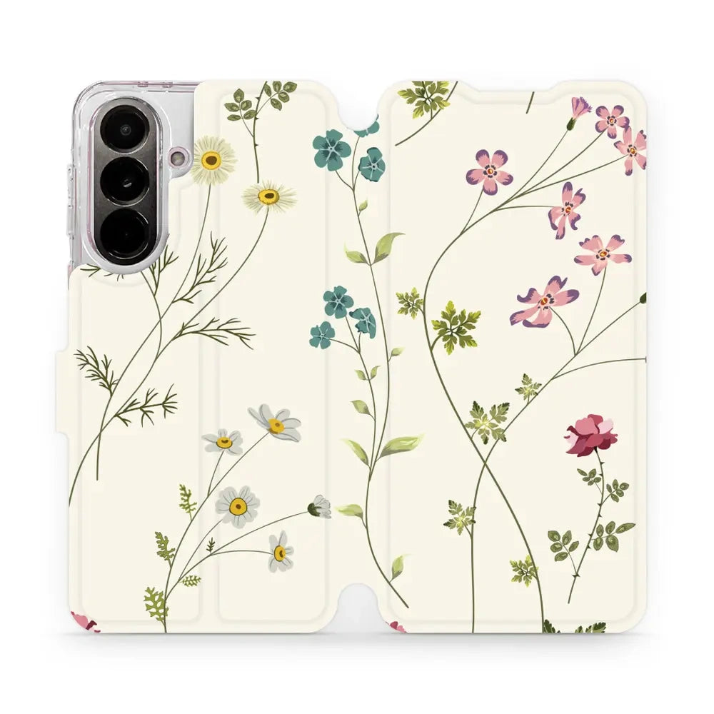 Handyhülle mit klappe für Galaxy A37 5G, Mobiwear Book, Feldblumen
