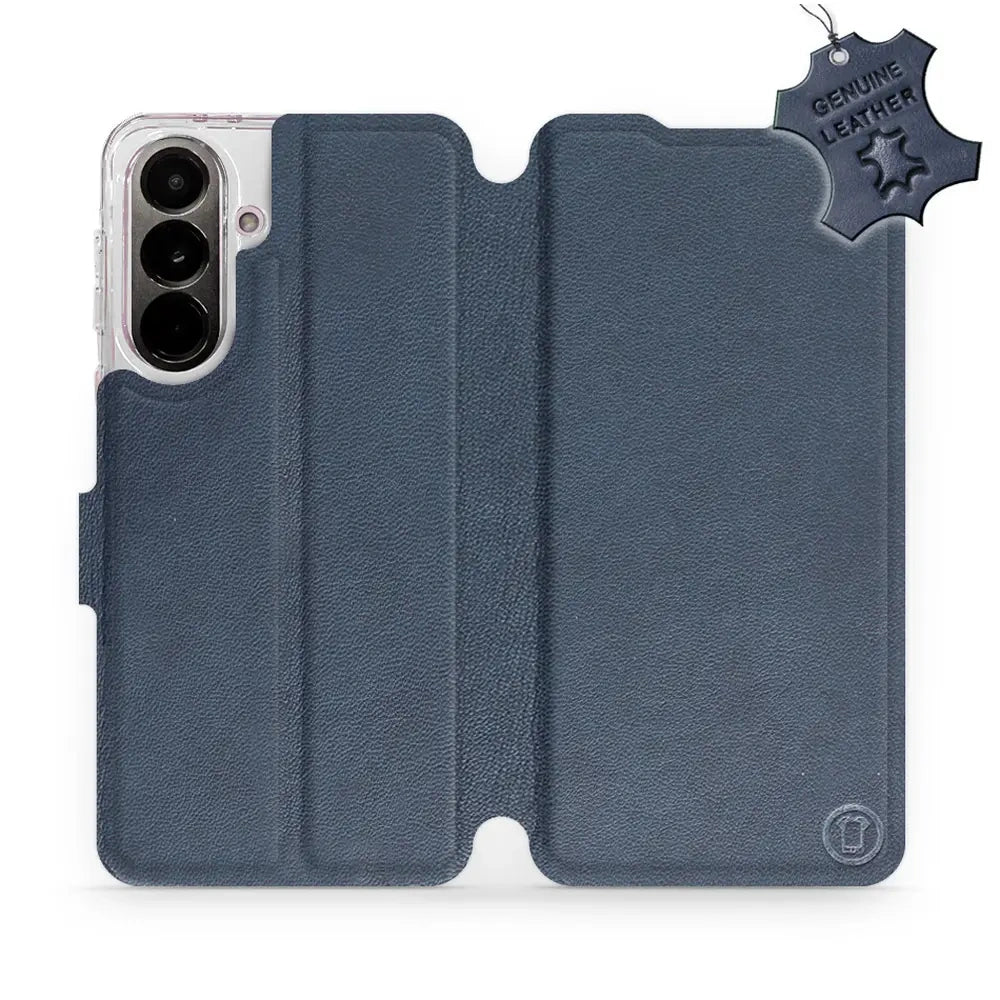 Echtleder Handyhülle für Galaxy A37 5G, Mobiwear Leather, Dunkelblau