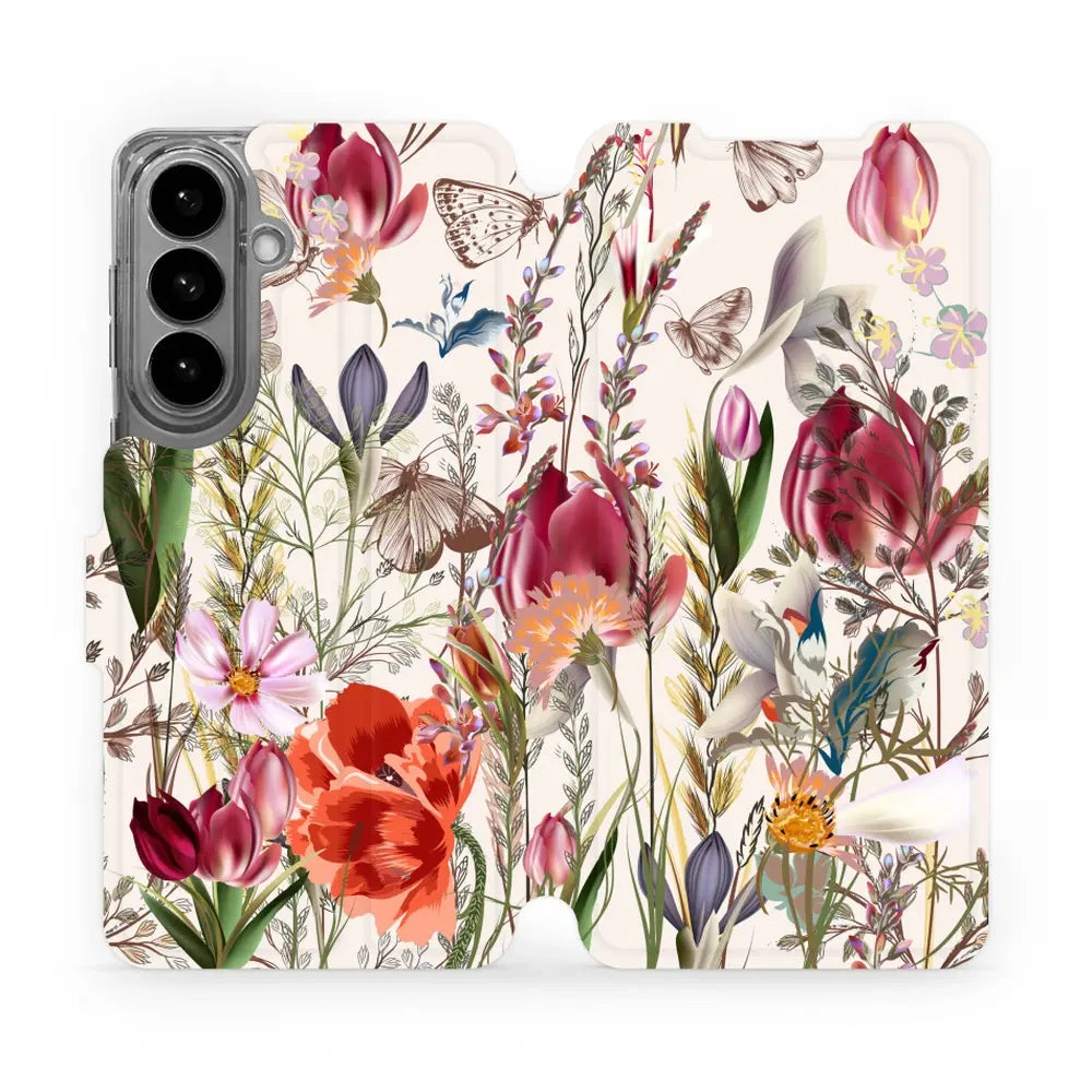 Handyhülle mit klappe für Galaxy S26 Plus, Mobiwear Book, Blumenstrauß