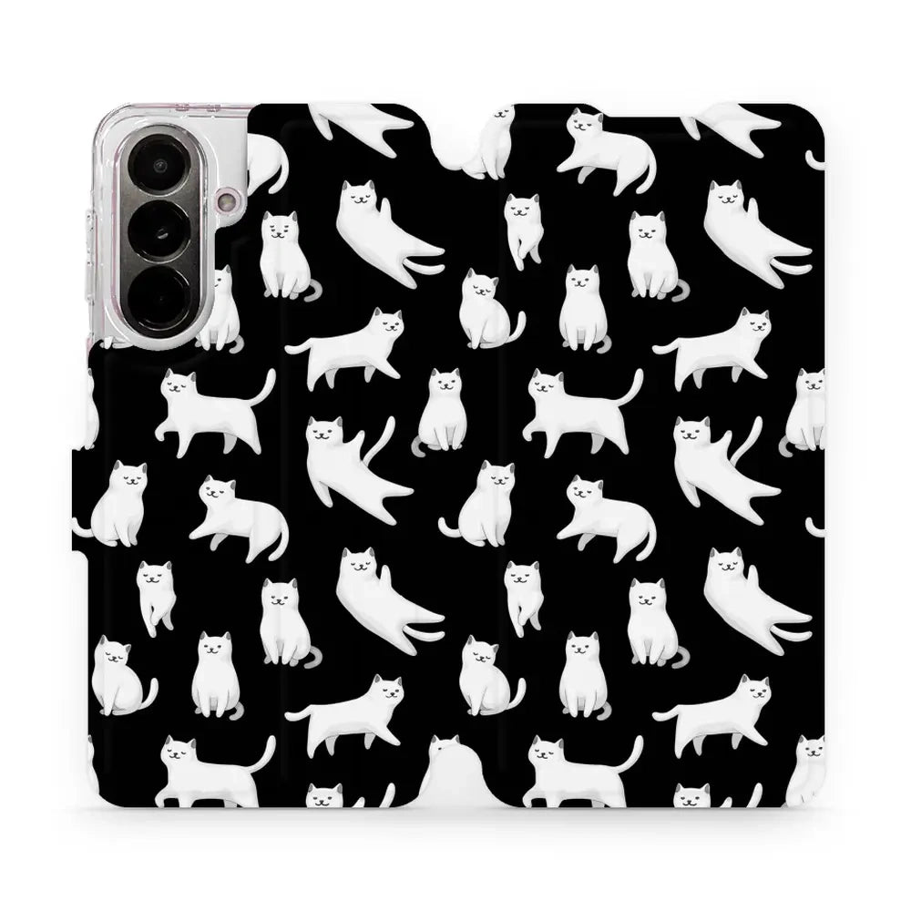 Handyhülle mit klappe für Galaxy A37 5G, Mobiwear Book, Luna-Kätzchen