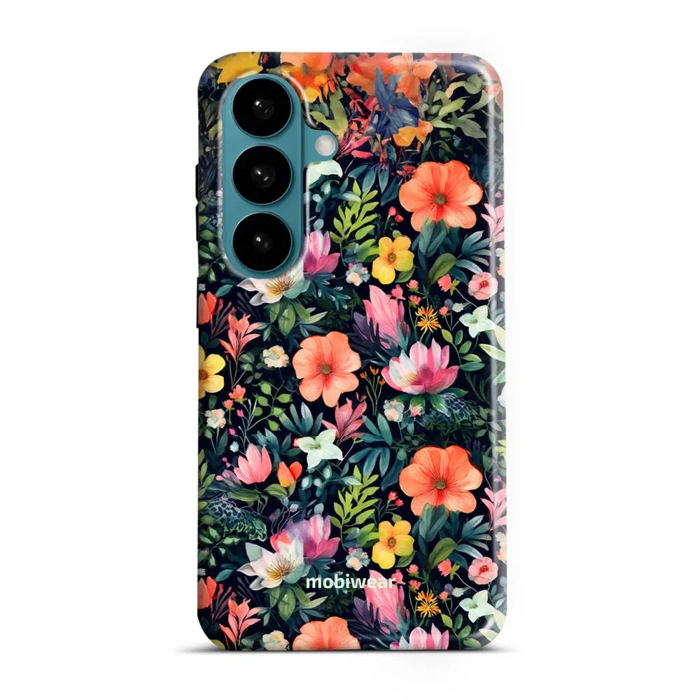 Handyhülle für Galaxy S26, Mobiwear Elite Pro, Bunt-Blumig
