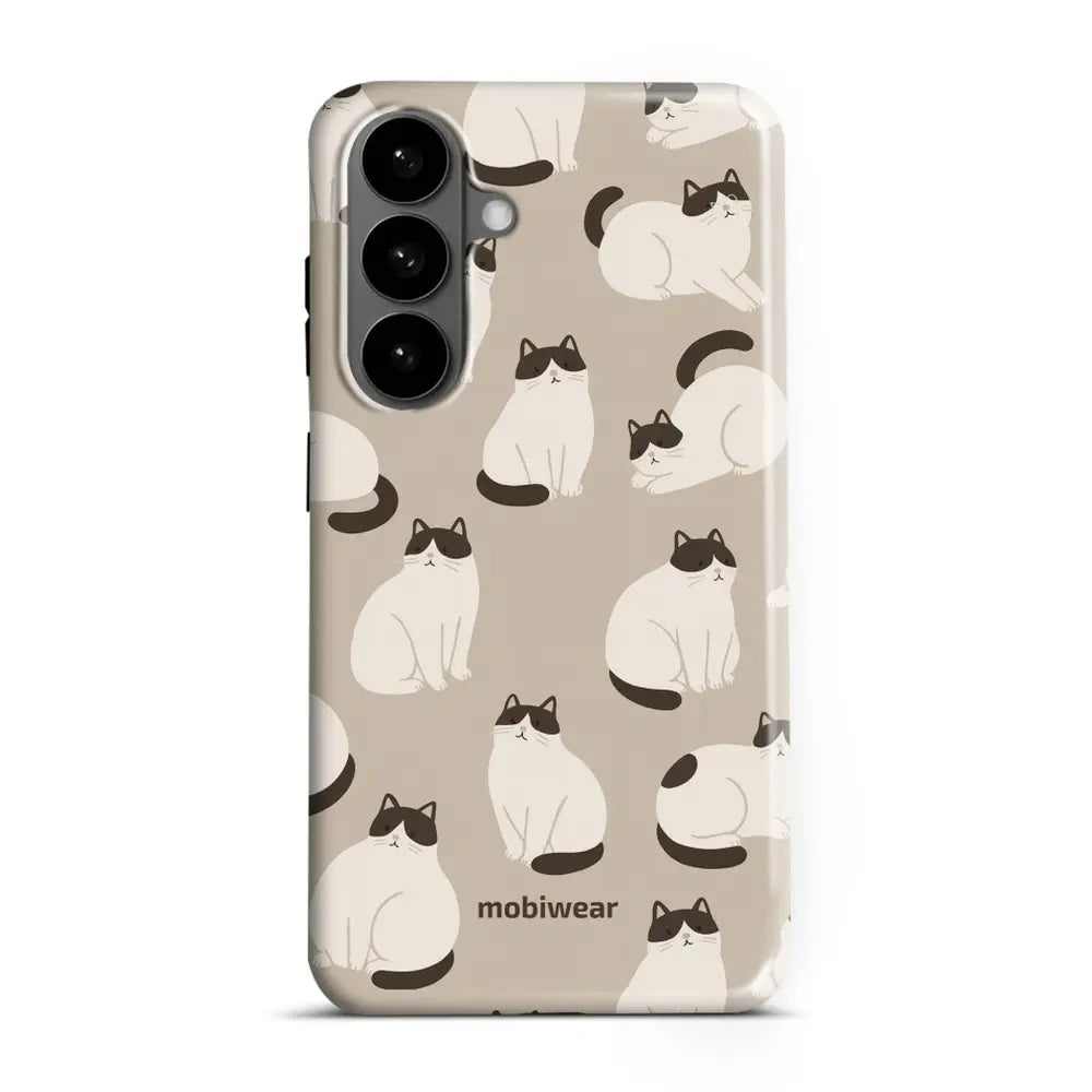 Handyhülle für Galaxy S26 Plus, Mobiwear Elite Pro, Kaffe Miau