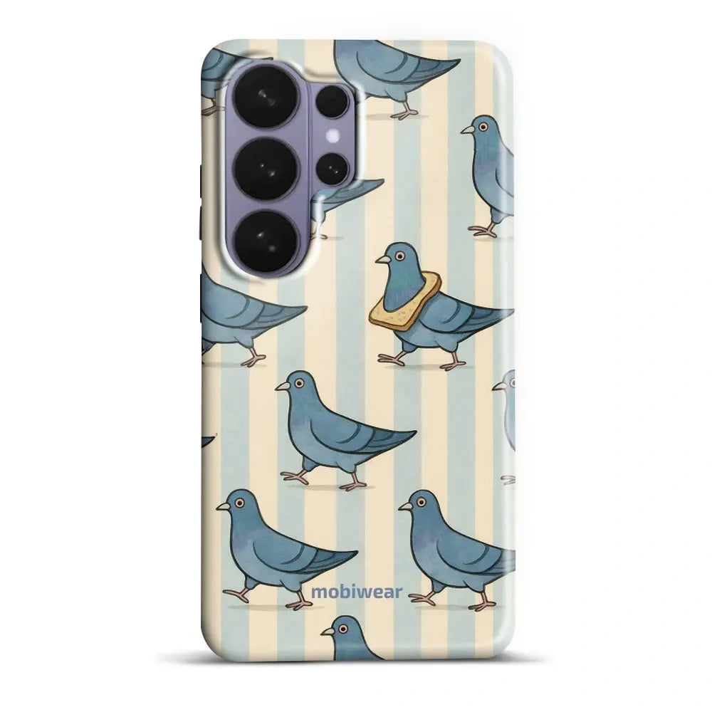 Handyhülle für Galaxy S26 Ultra, Mobiwear Elite Pro, Blaue Tauben