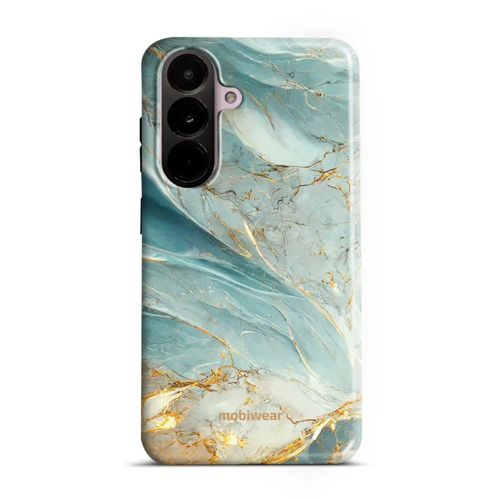 Handyhülle für Galaxy A37 5G, Mobiwear Elite Pro, Adern des Azur