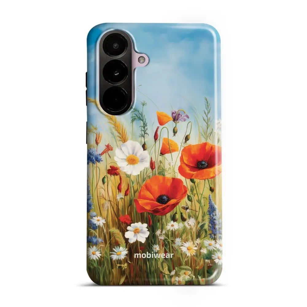 Handyhülle für Galaxy A37 5G, Mobiwear Elite Pro, Wiesenblumen