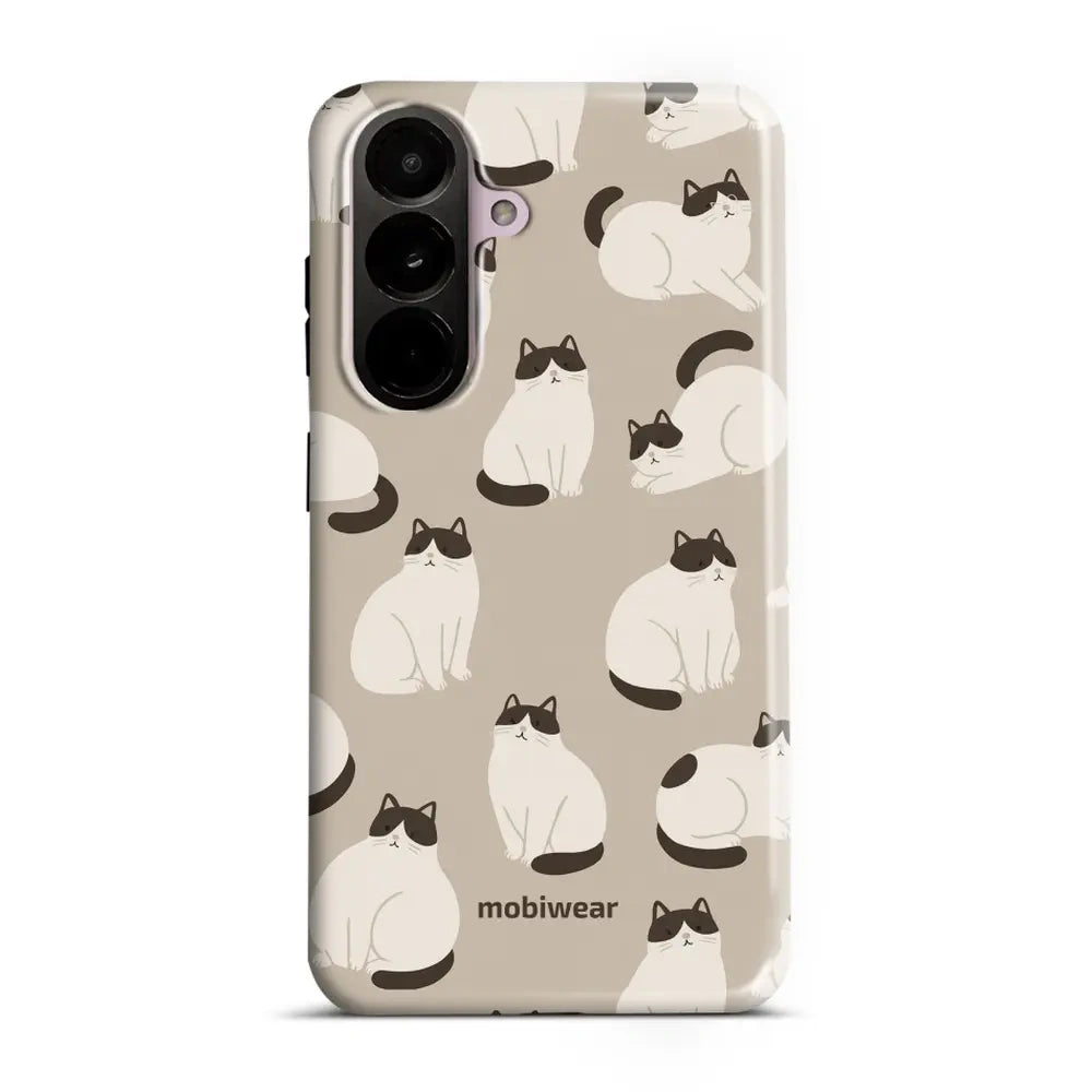 Handyhülle für Galaxy A37 5G, Mobiwear Elite Pro, Kaffe Miau