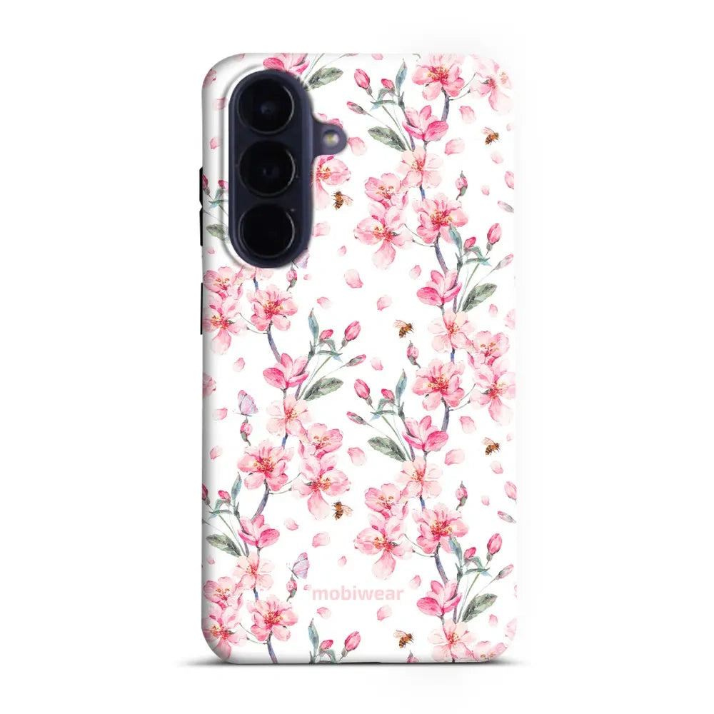 Handyhülle für Galaxy A57 5G, Mobiwear Elite Pro, Japanischer Blumenstrauß