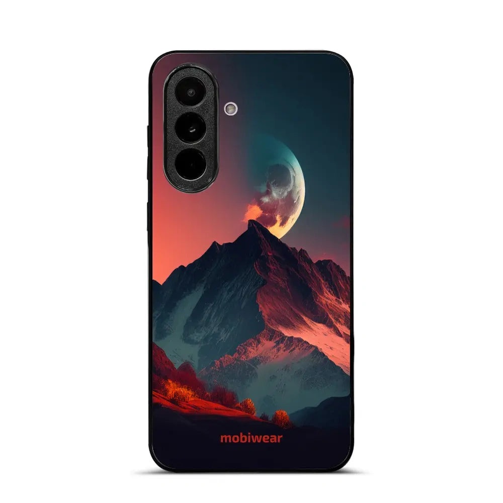 Handyhülle für Galaxy A37 5G, Mobiwear Glossy Case, Gebirgsdämmerung