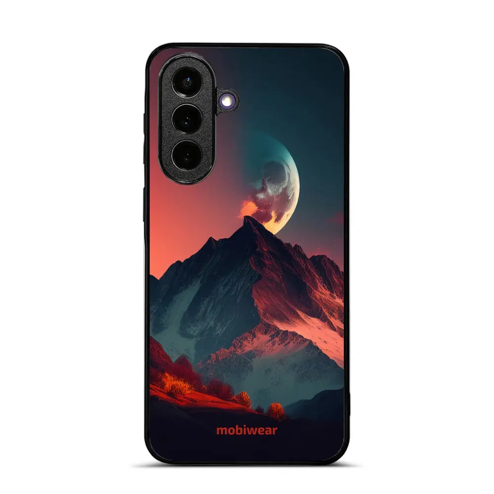 Handyhülle für Galaxy A57 5G, Mobiwear Glossy Case, Gebirgsdämmerung