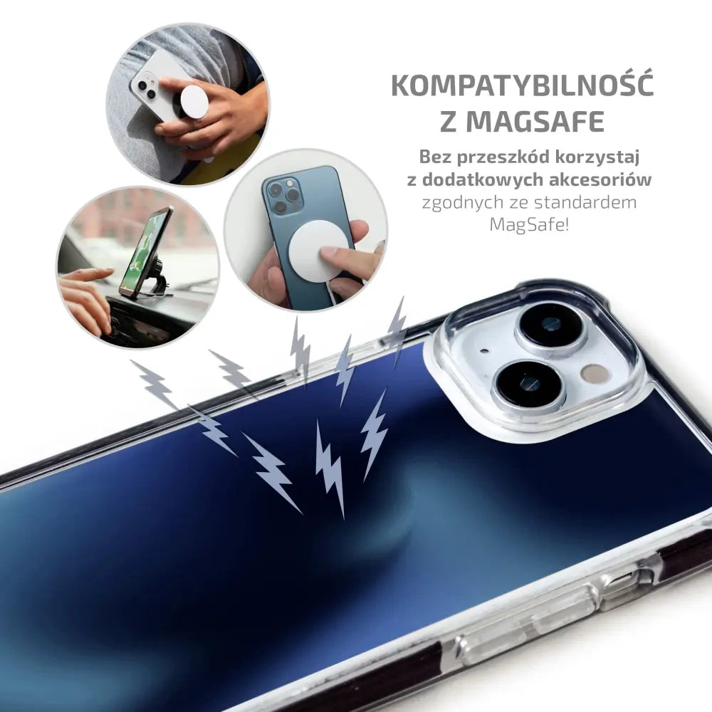 Handyhülle für iPhone 17e mit MagSafe, Mobiwear Elite Bumper, Dunkelblau