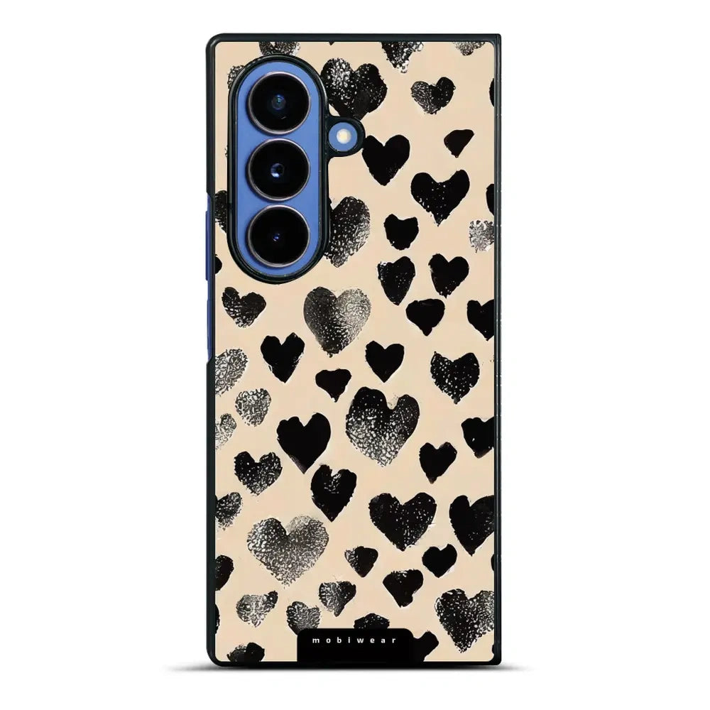 Handyhülle für Galaxy Z Fold7, Mobiwear Glossy Case, Beige Liebe