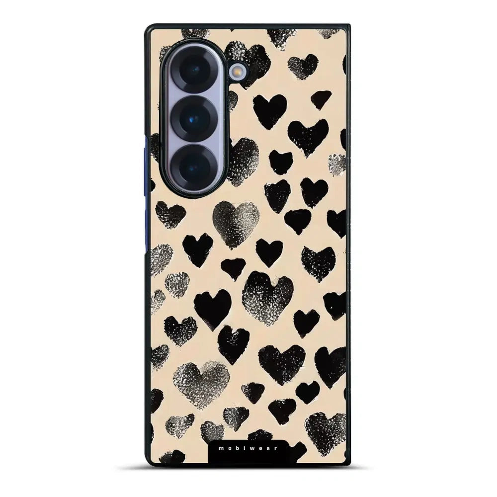Handyhülle für Galaxy Z Fold6, Mobiwear Glossy Case, Beige Liebe