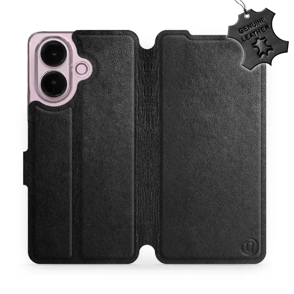 Echtleder Handyhülle für Vivo V60 Lite 5G, Mobiwear Leather, Schwarz