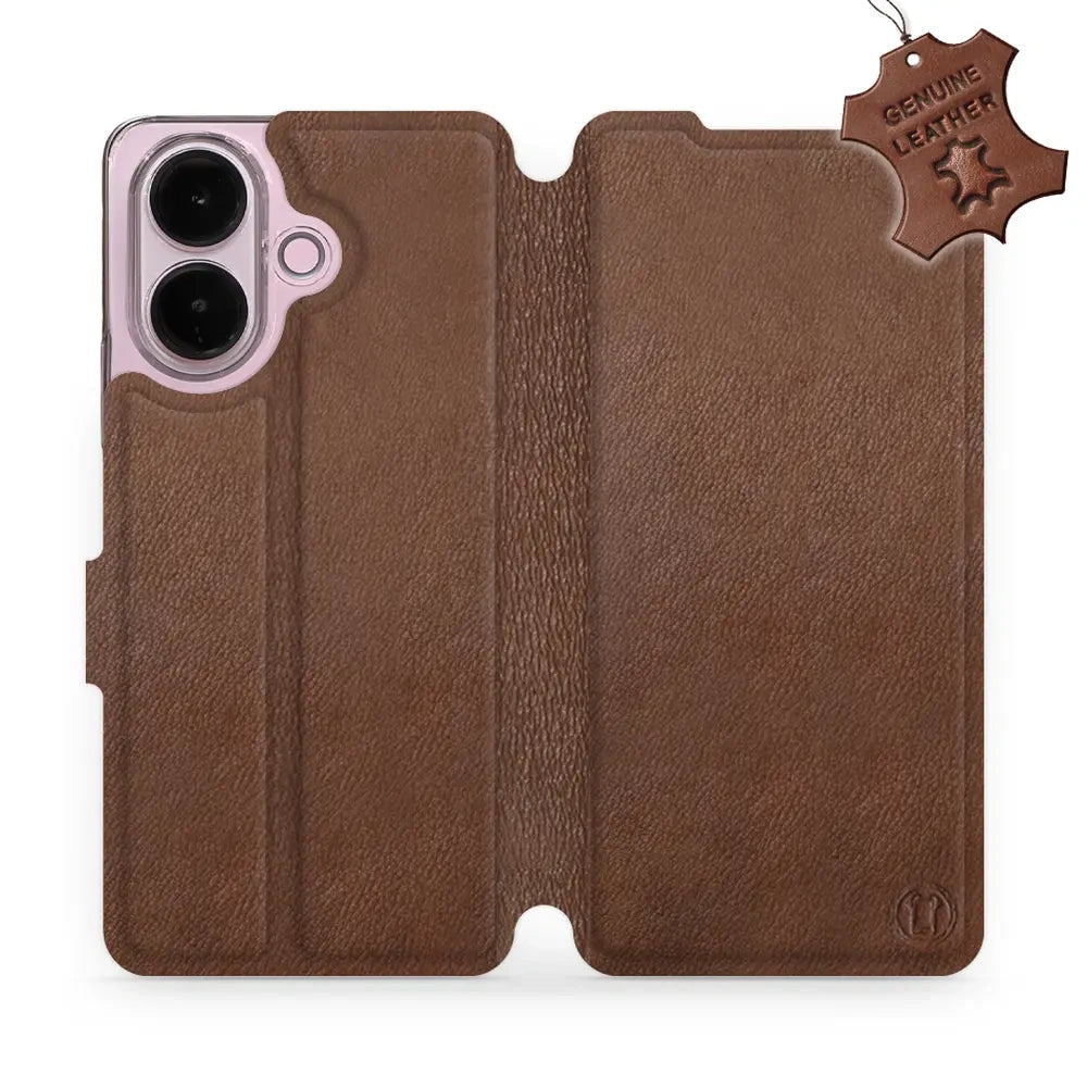 Echtleder Handyhülle für Vivo V60 Lite 5G, Mobiwear Leather, Braun