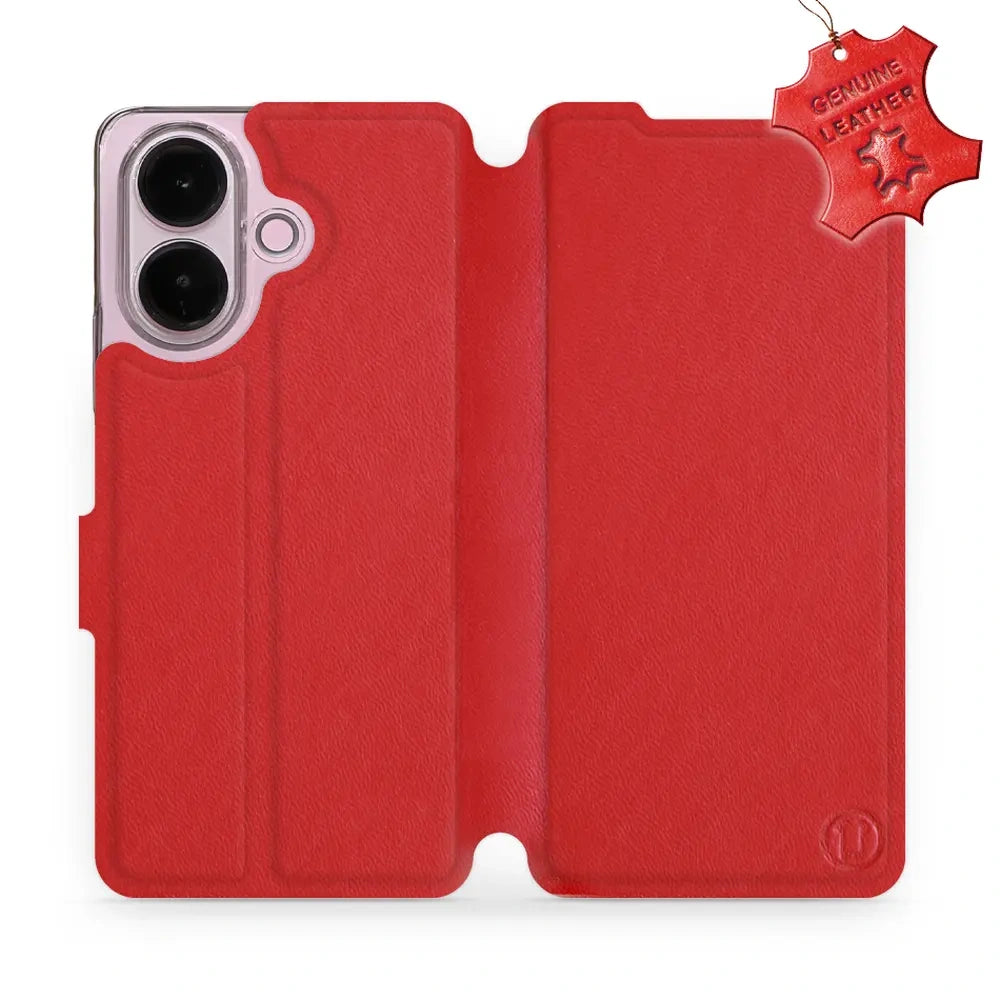 Echtleder Handyhülle für Vivo V60 Lite 5G, Mobiwear Leather, Rot