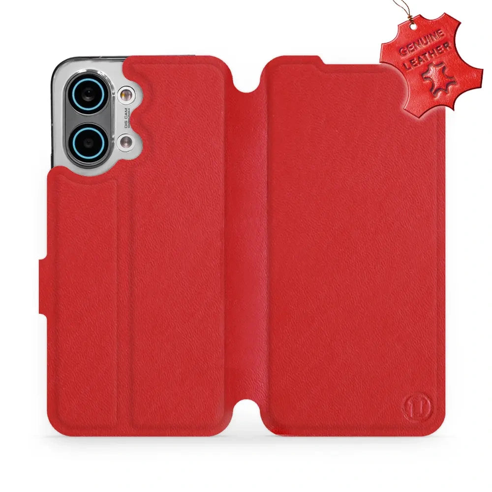 Echtleder Handyhülle für Xiaomi POCO X8 Pro Max, Mobiwear Leather, Rot